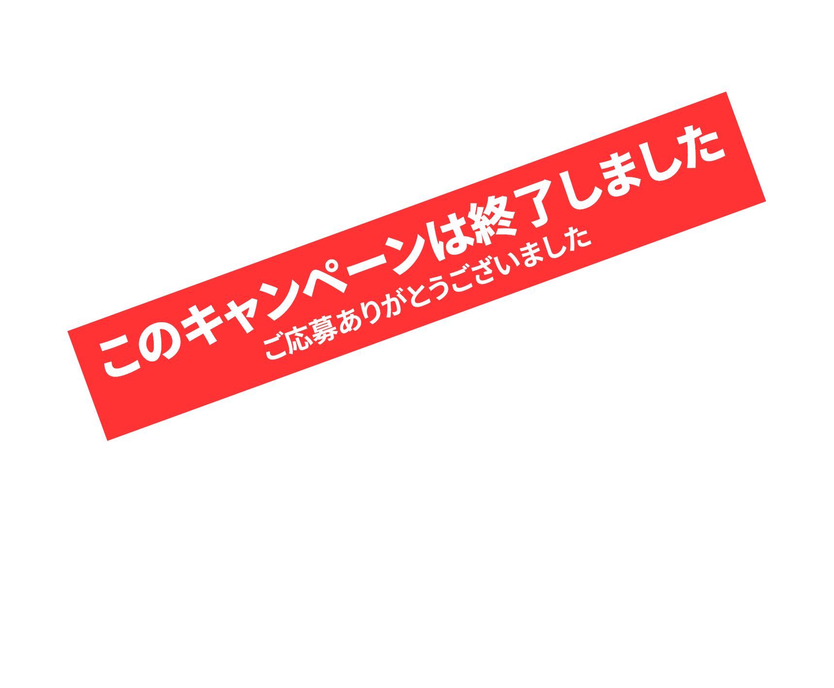 このキャンペーンは終了しました当選された方には2月中にご連絡いたします